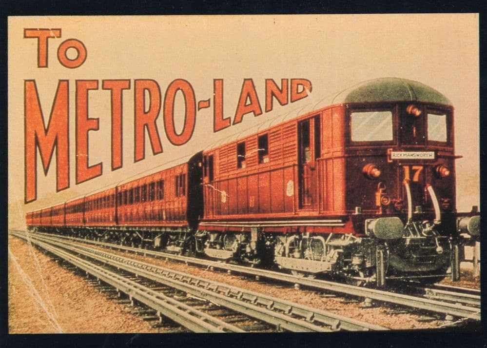 Rickmansworth Train to Metro Land London Transport Poster Postcard