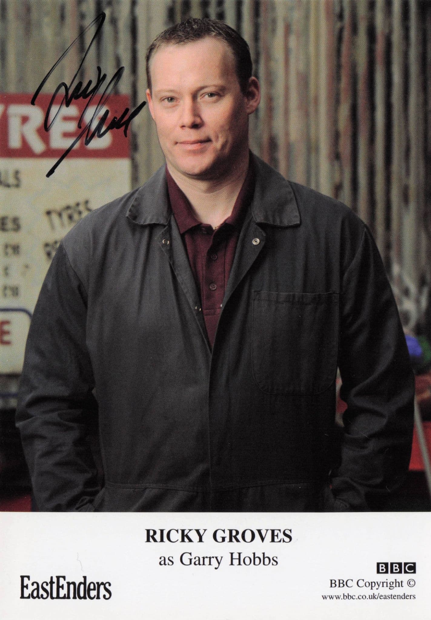 Ricky Groves as Garry Hobbs BBC Eastenders Hand Signed Cast Photo
