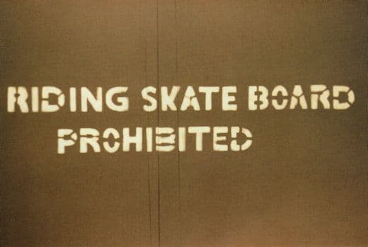 Riding Skate Boards Is Prohibited Sign Plain Back Postcard