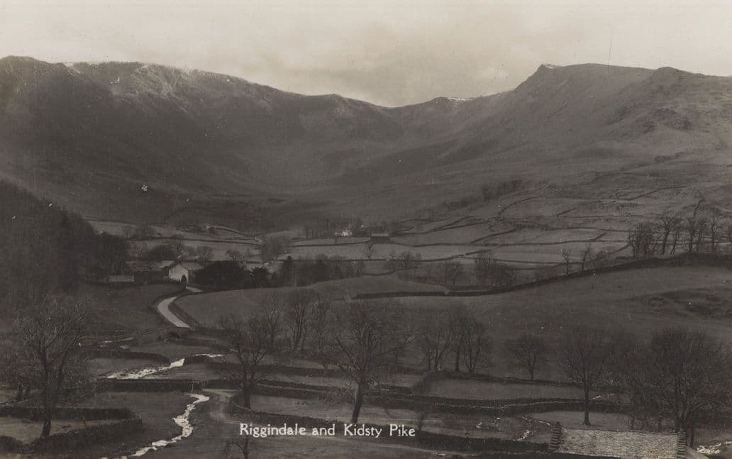 Riggindale & Kidsty Pike Cumbria Real Photo Old Postcard