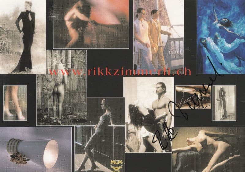 Rikk Zimmerli Giant Swiss 4x Hand Signed Photo Art & Envelope Bundle