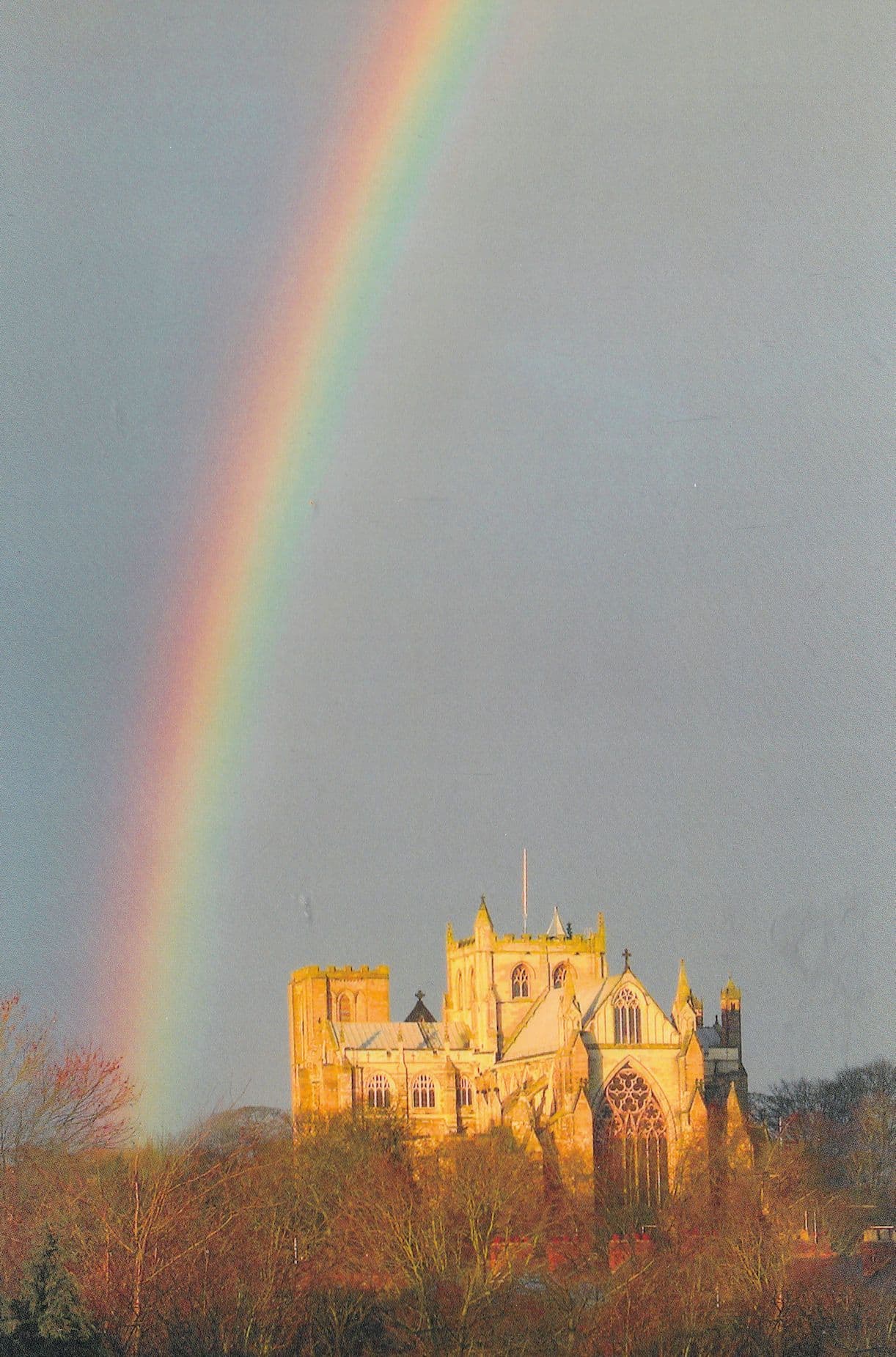 Ripon Cathedral Rainbow Postcard