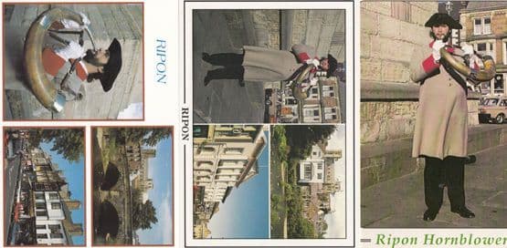 Ripon Hornblower 3x Postcard s