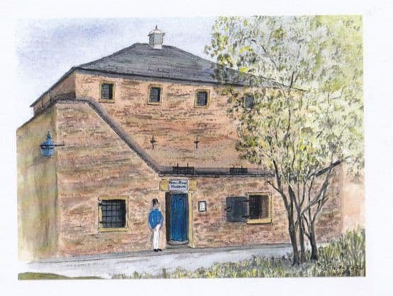 Ripon Prison & Guard Watercolour Painting Rare Postcard