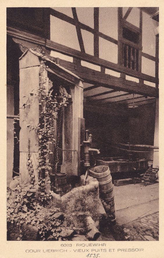 Riquewihr Court Cour Liebrich Vieux Puits Et Pressoir French Postcard