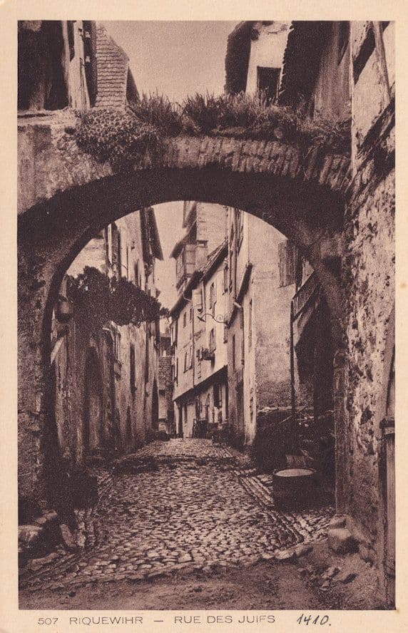 Riquewihr Rue Des Juips French Rare Antique Postcard