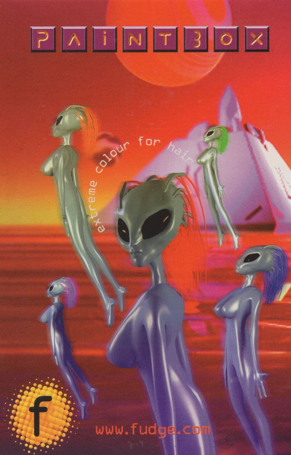 Risque Space Alien UFO Creature Hair Salon Advertising Postcard