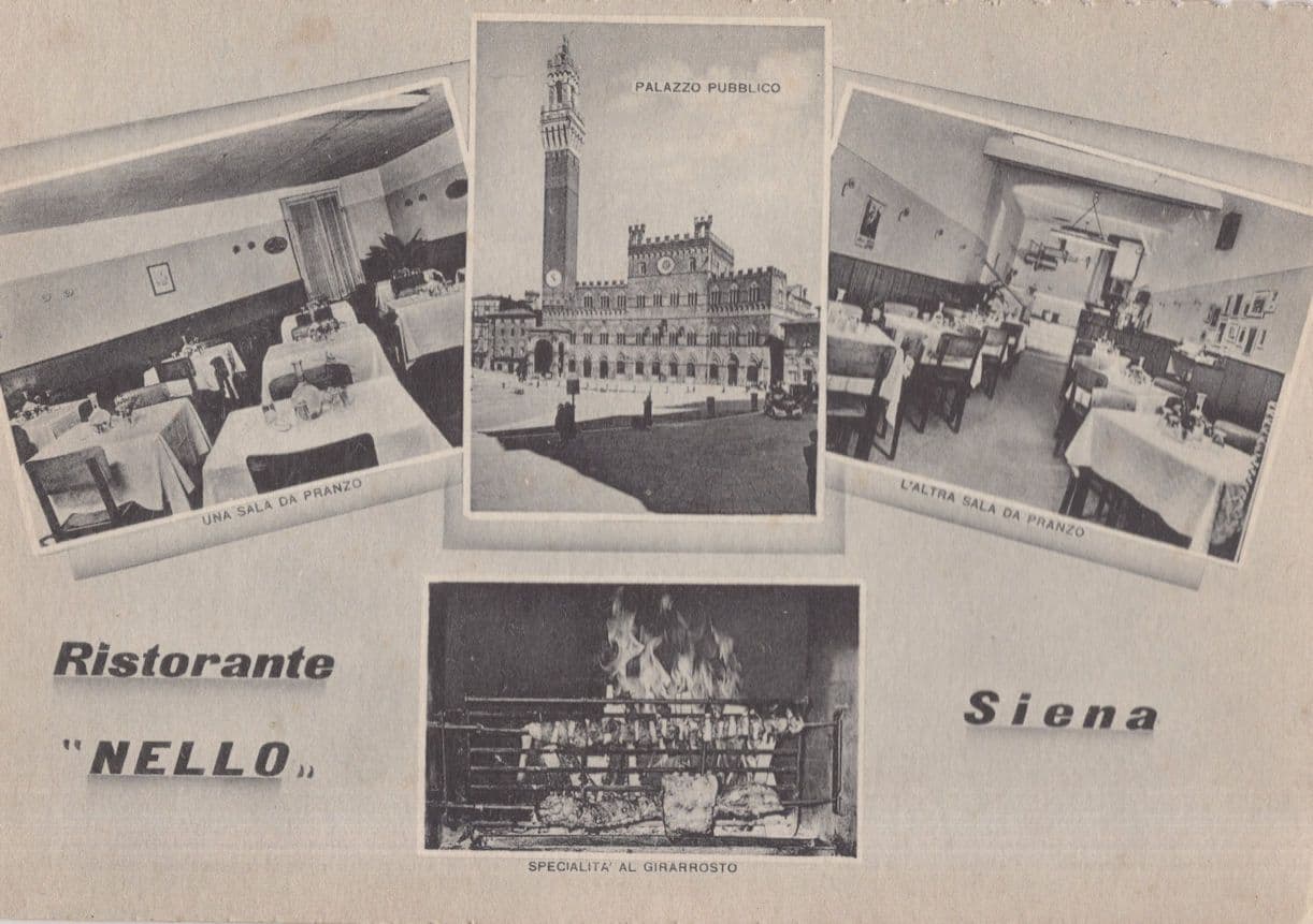 Ristorante Nello Siena Old Advertising Italian Postcard