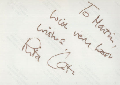 Rita Carter ITV Thames TV Newsreader Hand Signed Photo