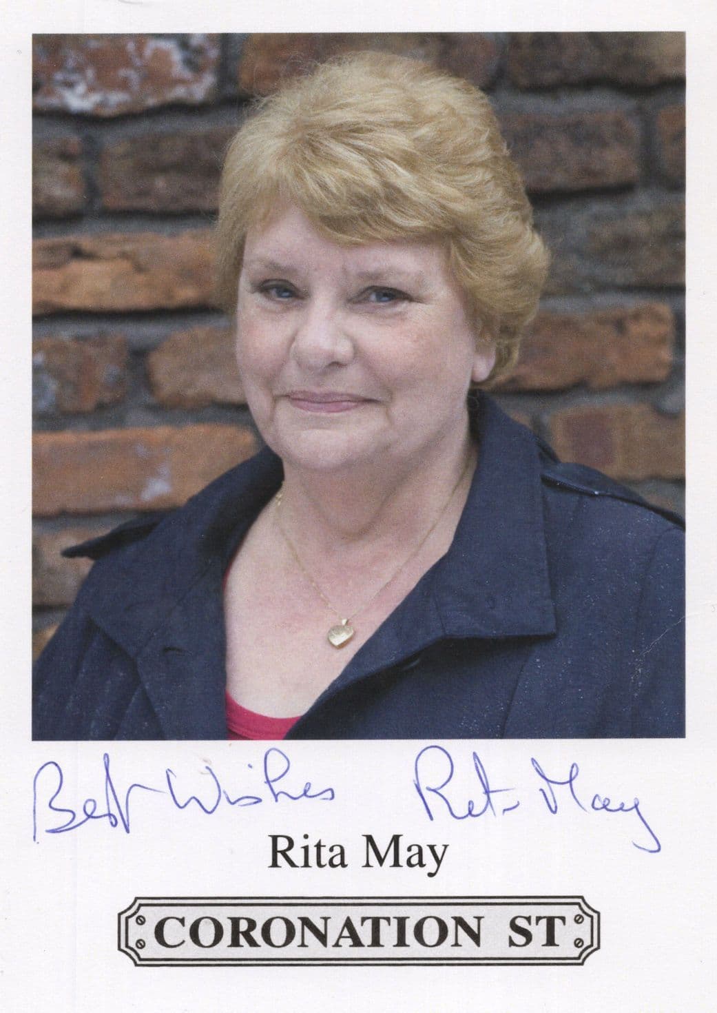 Rita May Coronation Street Hand Signed Cast Card Photo