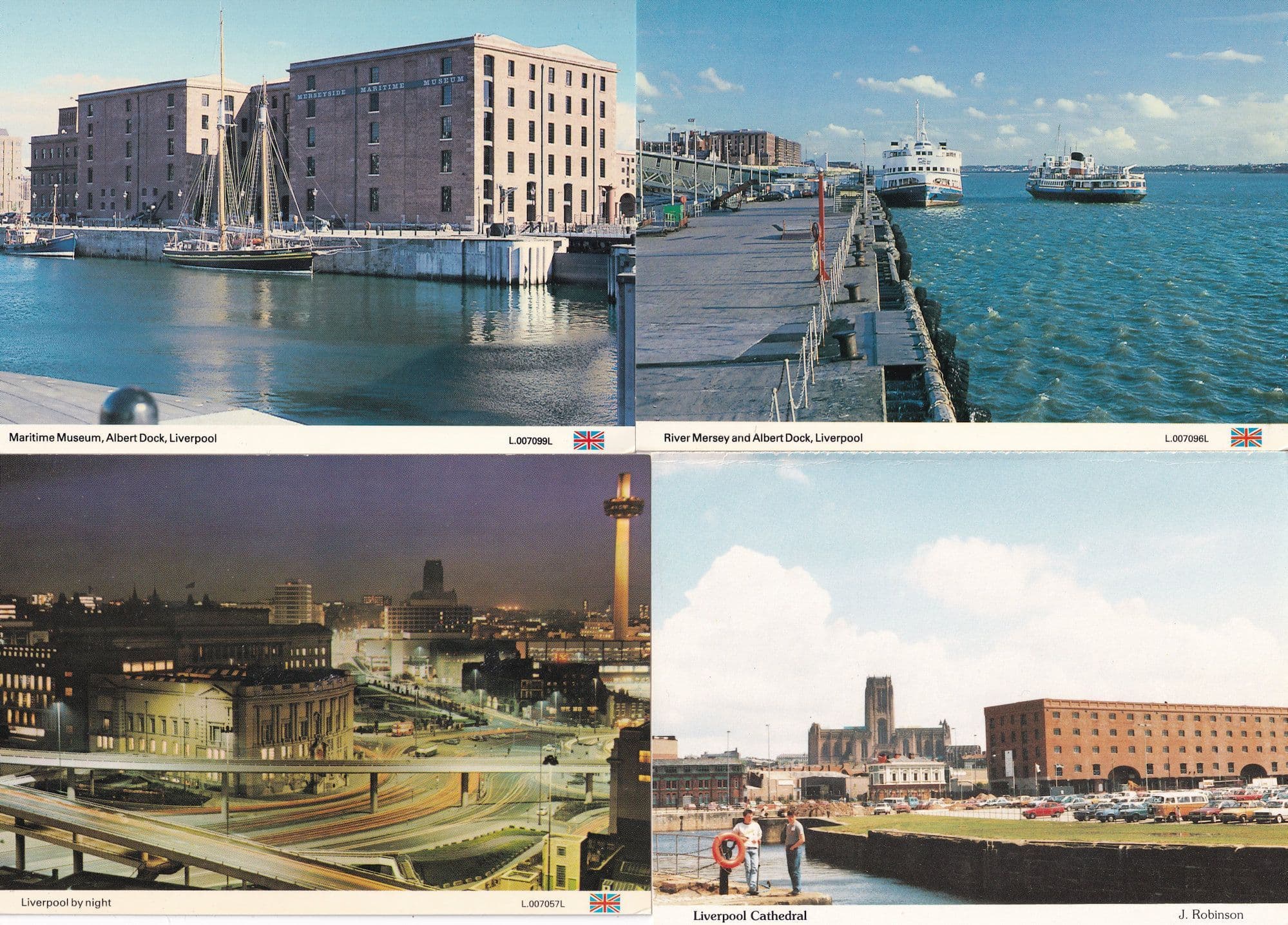 River Mersey Maritime Ship Museum Liverpool at Night 4x Postcard s