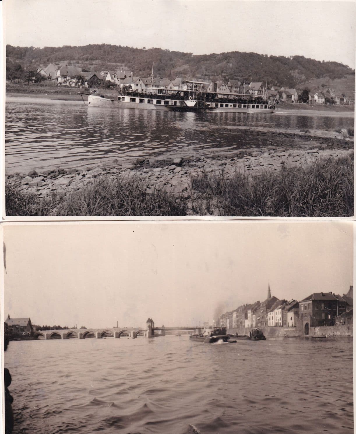 River Mosel Rhine Germany 2x Real Photo Postcard s