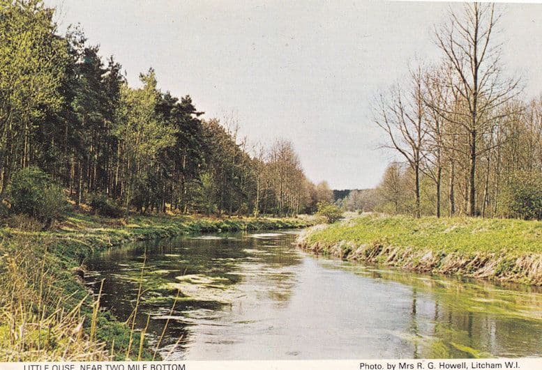 River Reflections at Little Ouse Two Mile Bottom Norfolk Postcard