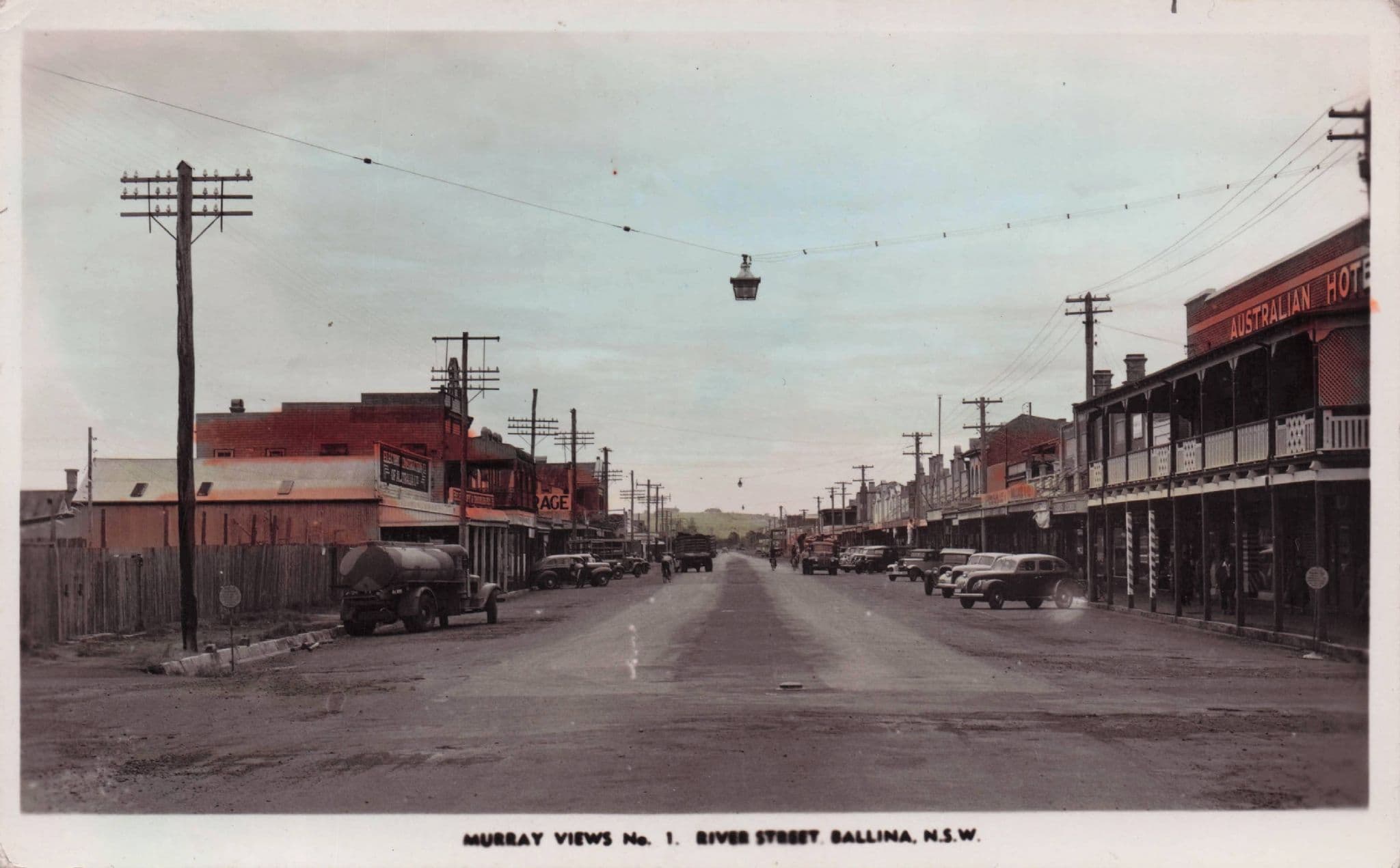 River Street Ballina New South Wales Australia Old RPC Postcard