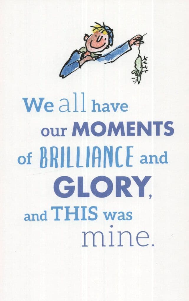 Roald Dahl Boy Book We All Have Moments Of Brilliance Postcard
