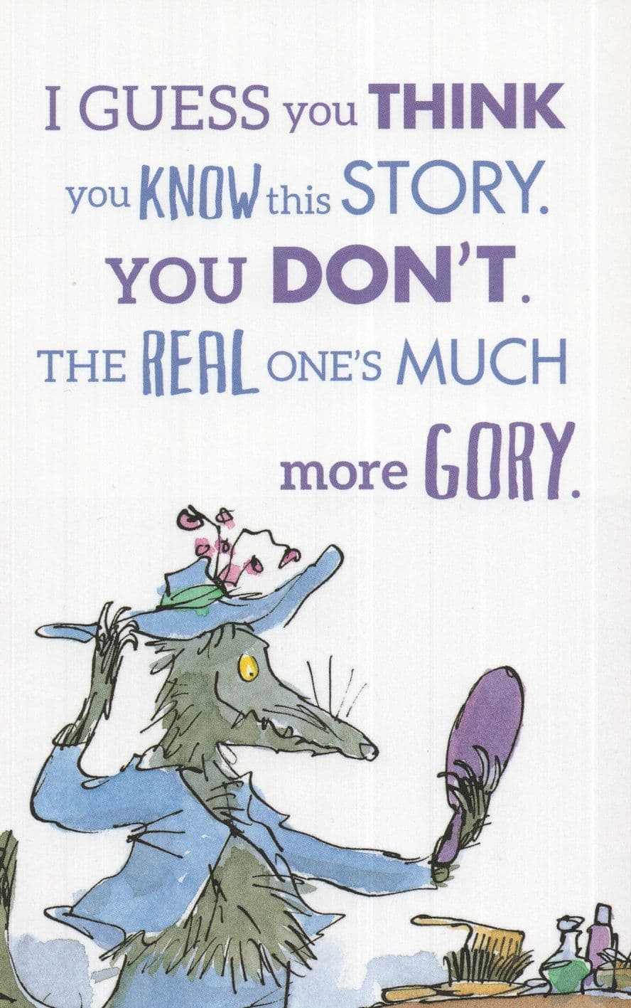 Roald Dahl Revolting Rhymes Book The Story Is Gory Posatcard