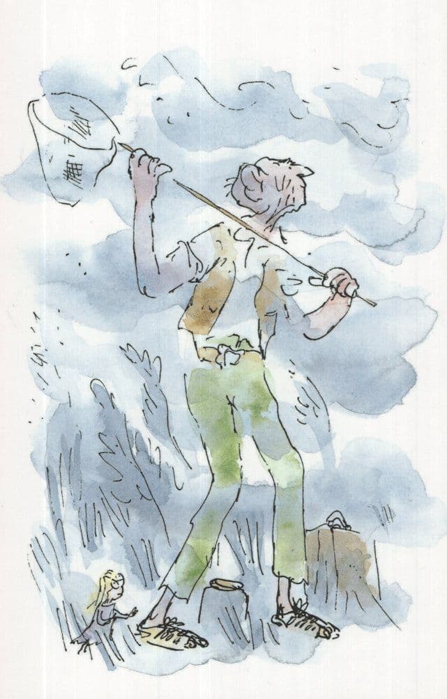 Roald Dahl The BFG Fishing Net Illustration Postcrd