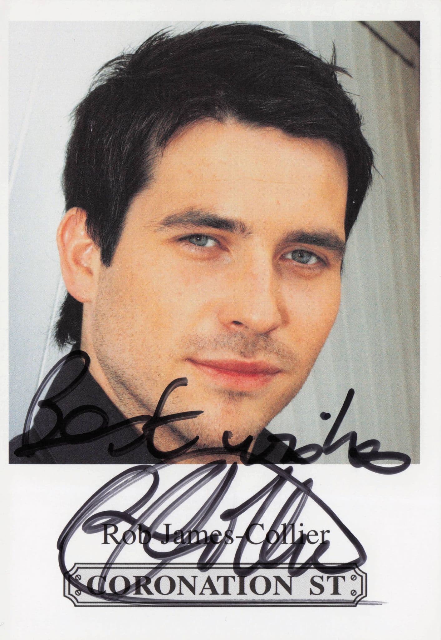 Rob James Collier Coronation Street Hand Signed Cast Photo
