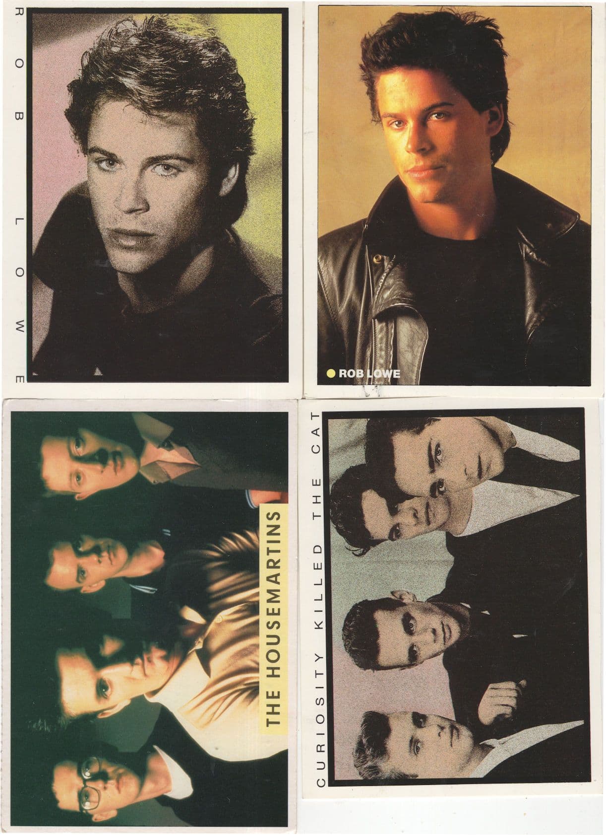 Rob Lowe Housemartins 4x 1980s Pop Music Smash Hits Postcard s