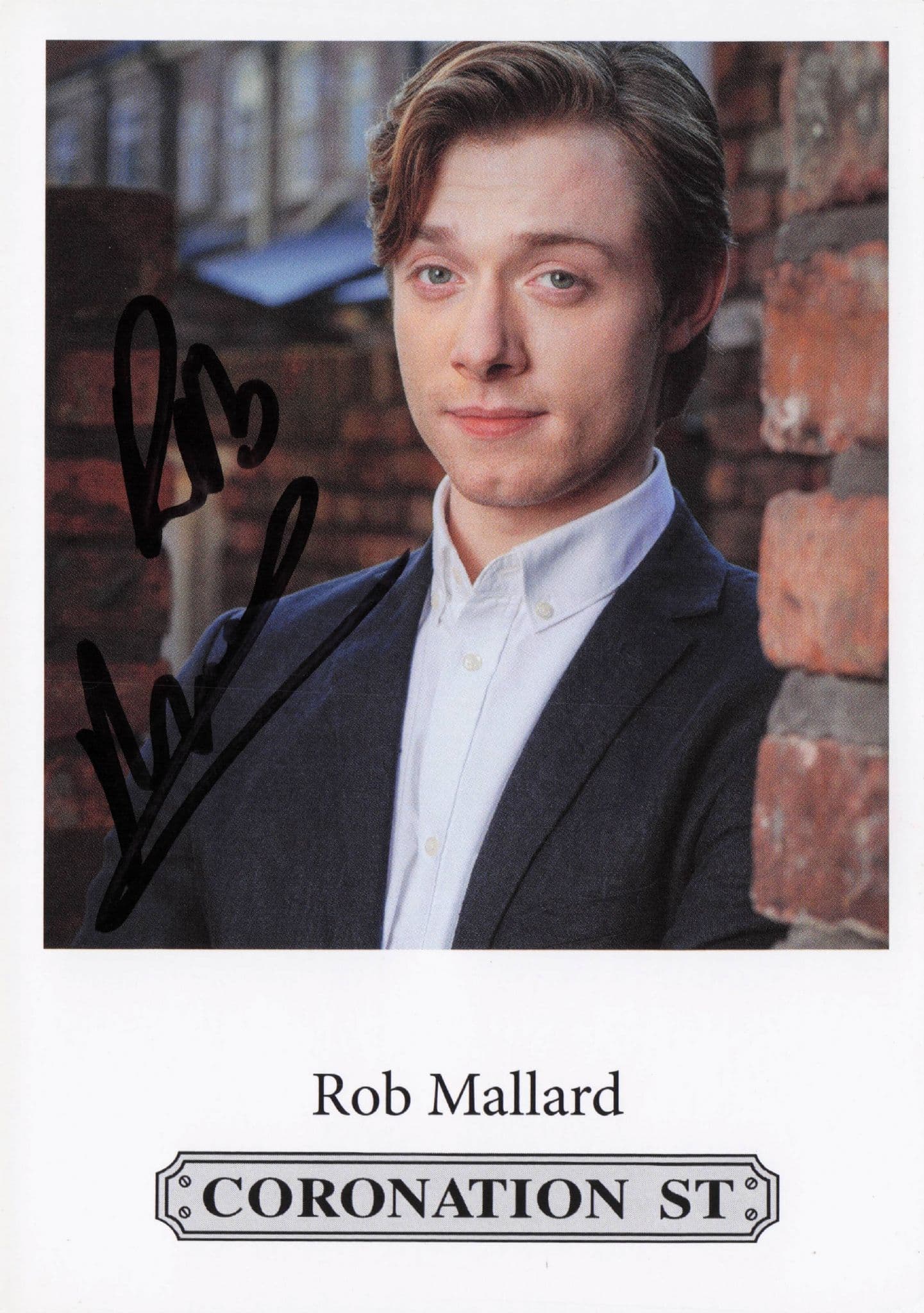 Rob Mallard Coronation Street RARE Hand Signed Cast Card Photo