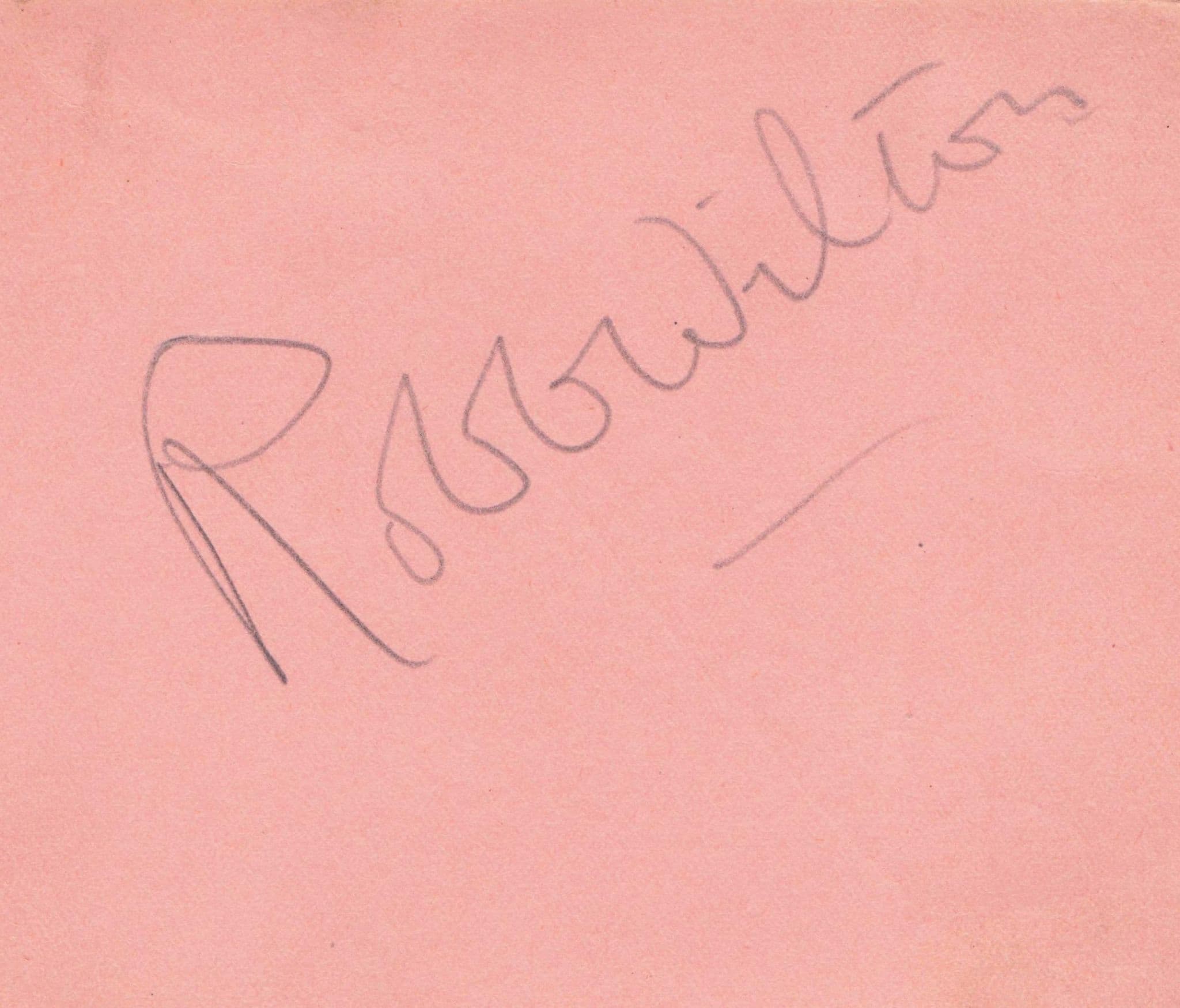 Robb Wilton Old Comedian Double Hand Signed Autograph Page