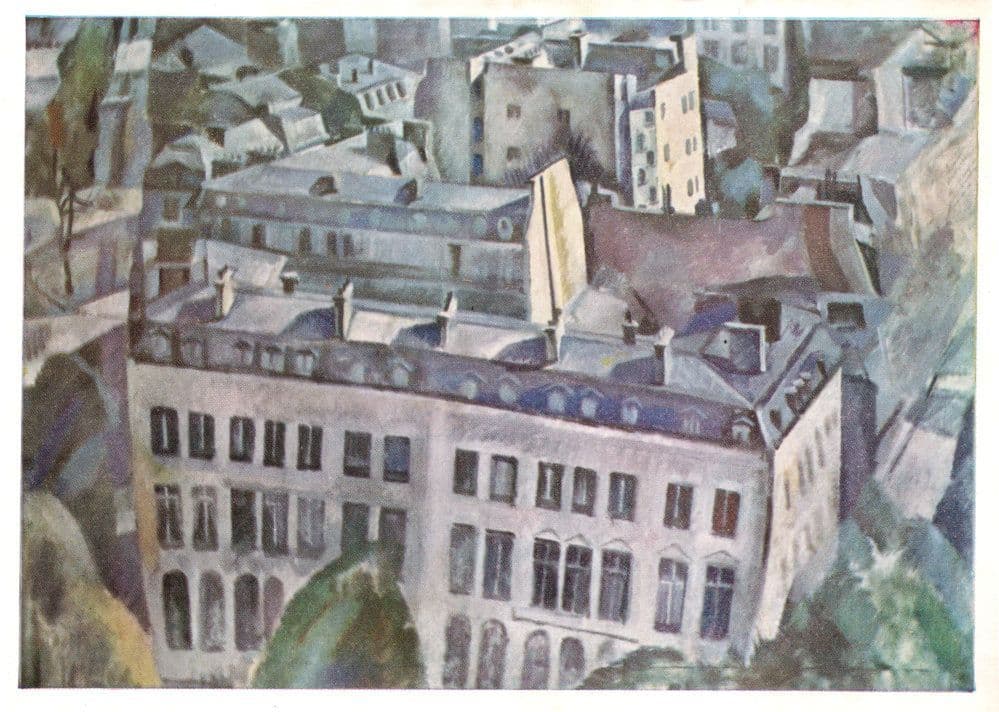 Robert DeLauney The City First Study Tate Gallery Painting Postcard