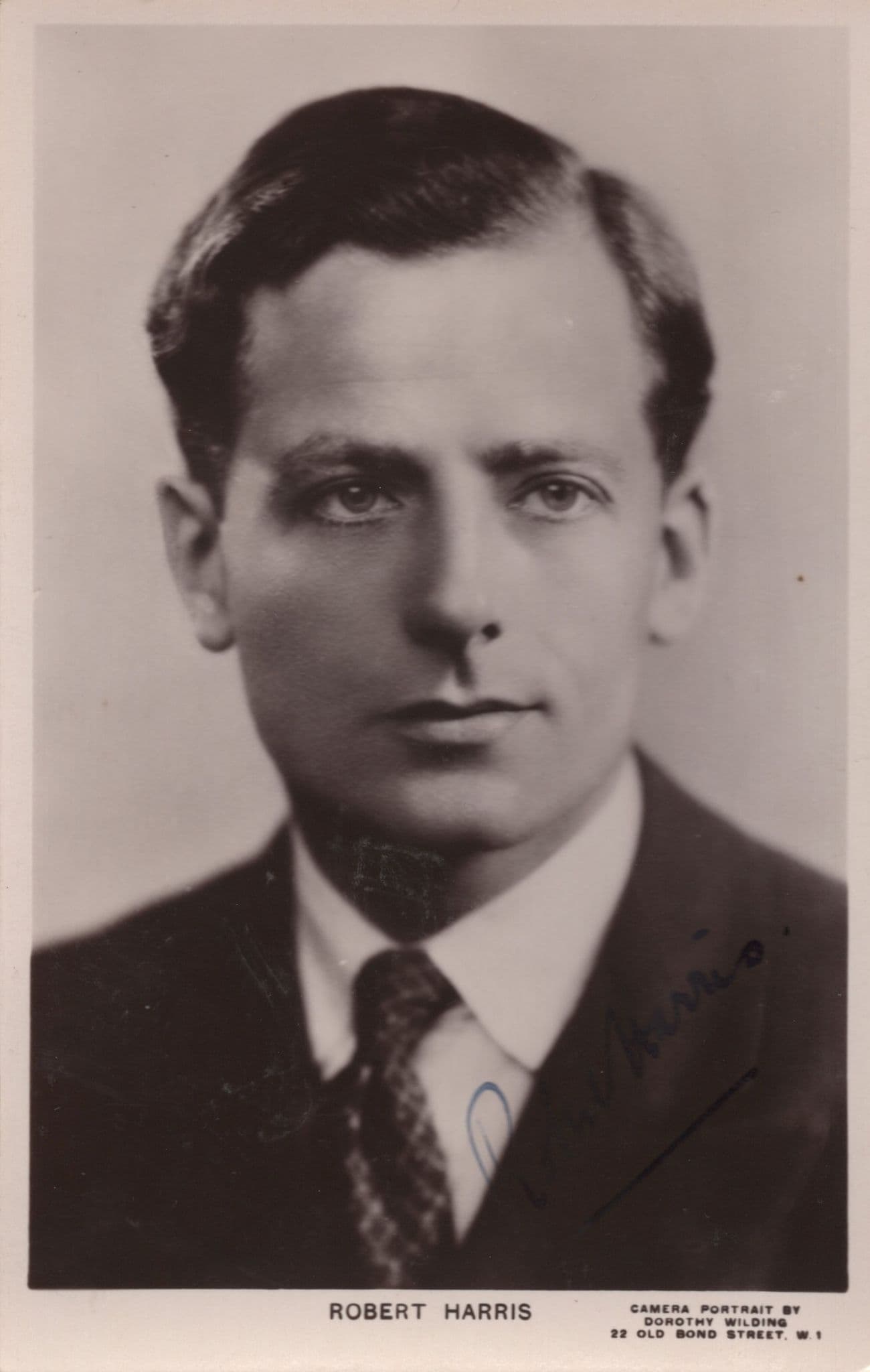 Robert Harris British Film Actor Hand Signed Postcard Photo