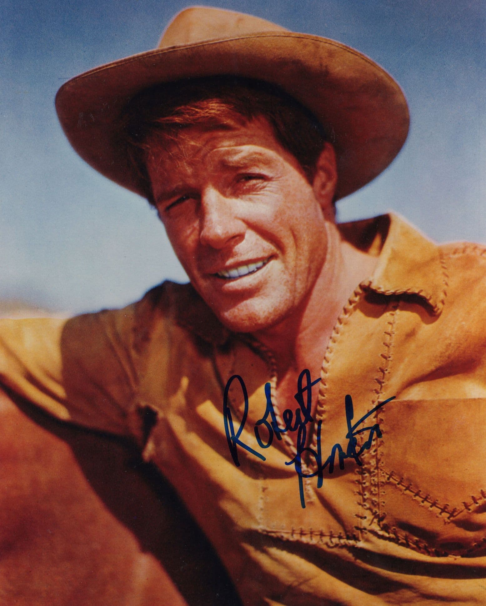 Robert Horton Cowboy in Wagon Train Western Film 10x8 Hand Signed Photo