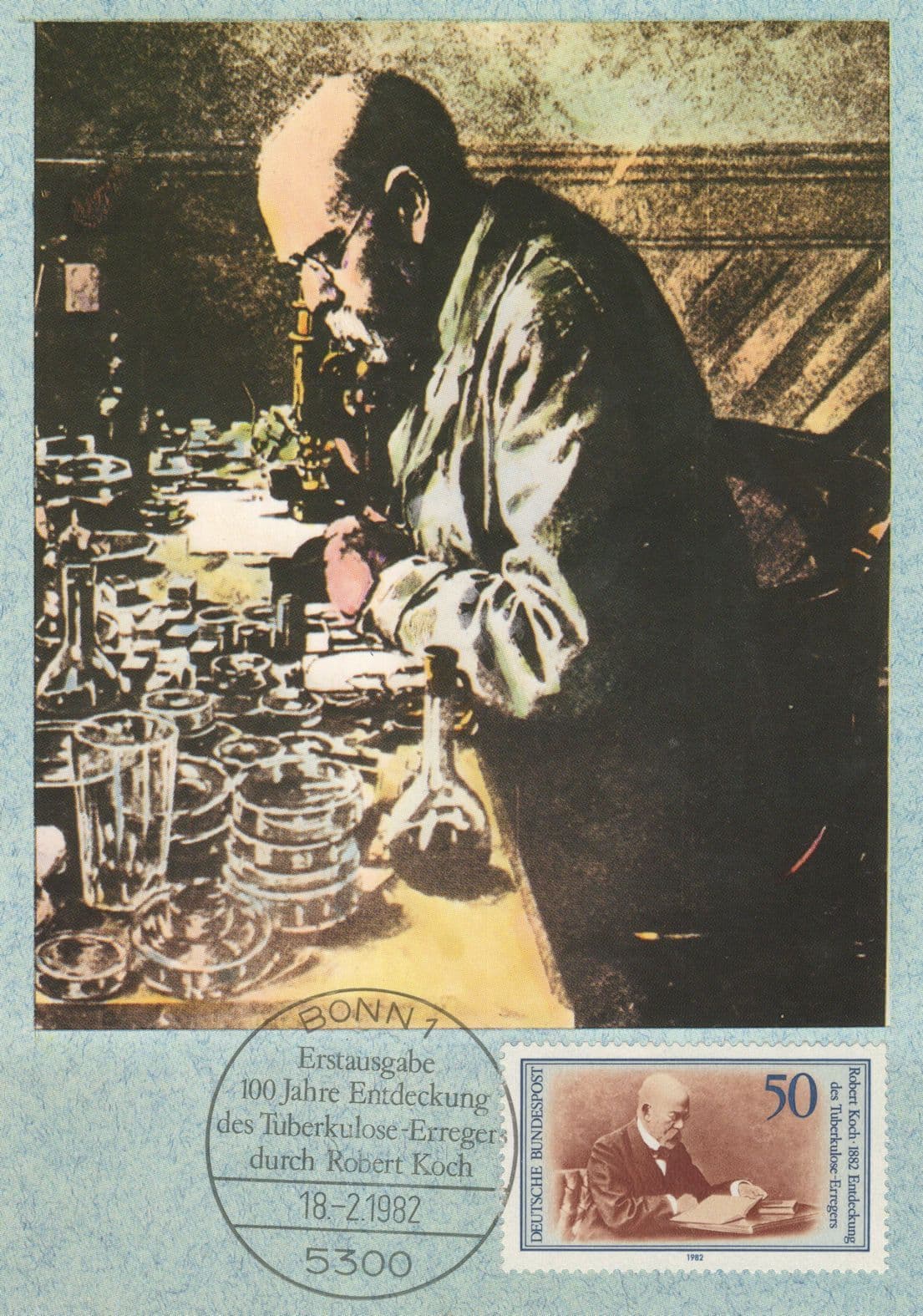Robert Koch German Scientist Biologist Bacteria FDC Postcard