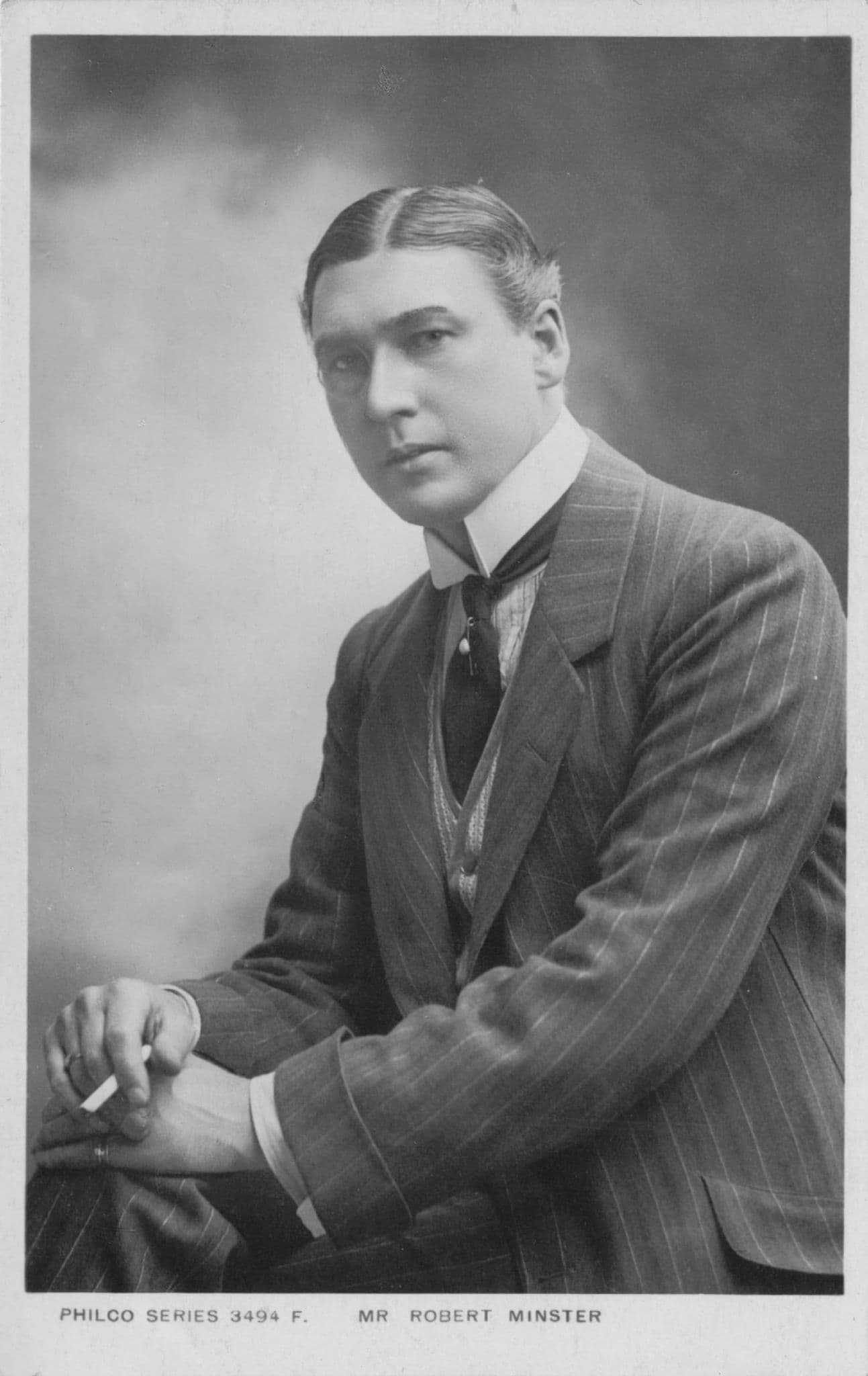 Robert Minster Actor Philco Series Rare Old Real Photo Postcard