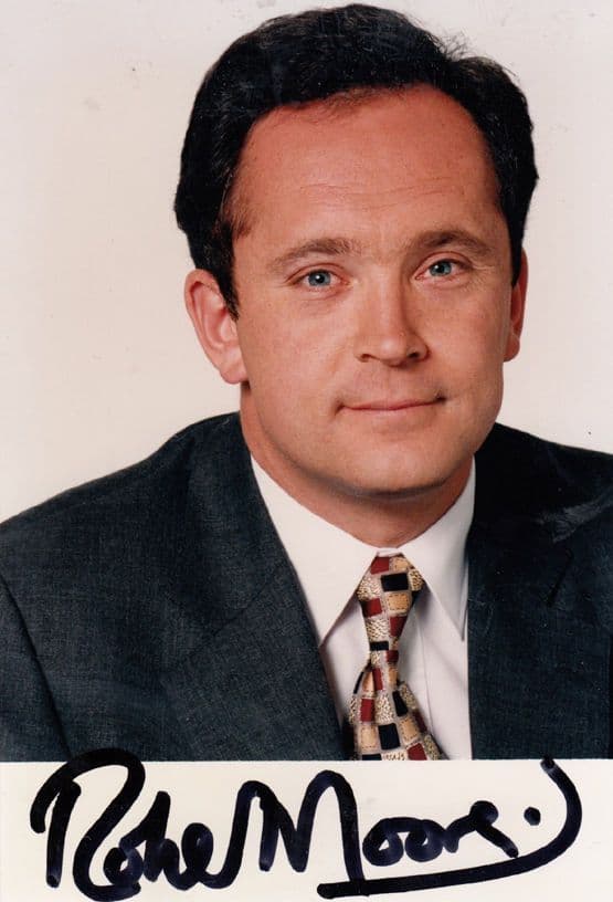 Robert Moore TV News Reader Hand Signed Photo