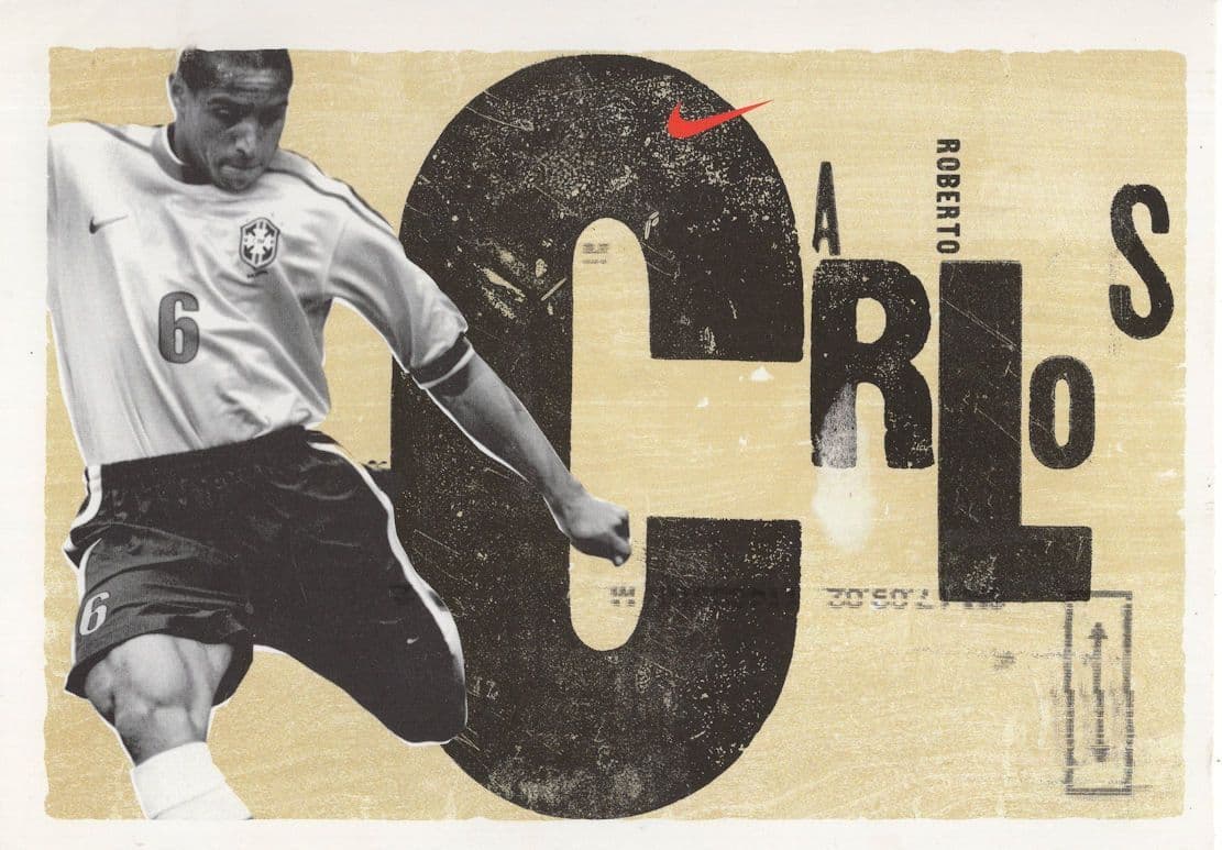 Roberto Carlos Football World Cup Star Free Kick Postcard