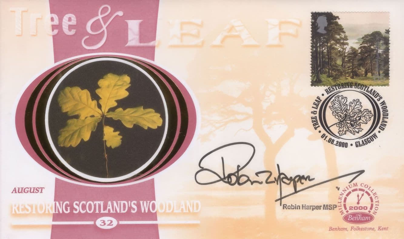 Robin Harper Scottish Politician Politics Benham Hand Signed FDC