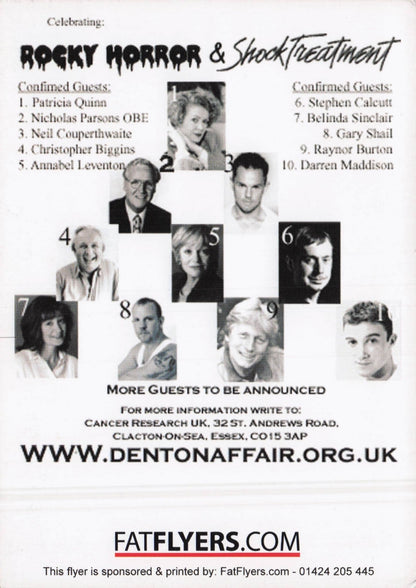 Rocky Horror Show Film Convention Manchester 2006 Advertising Card
