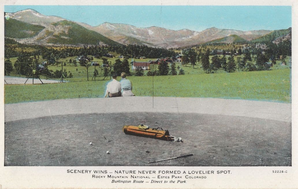 Rocky Mountain National Park Burlington Route USA Postcard
