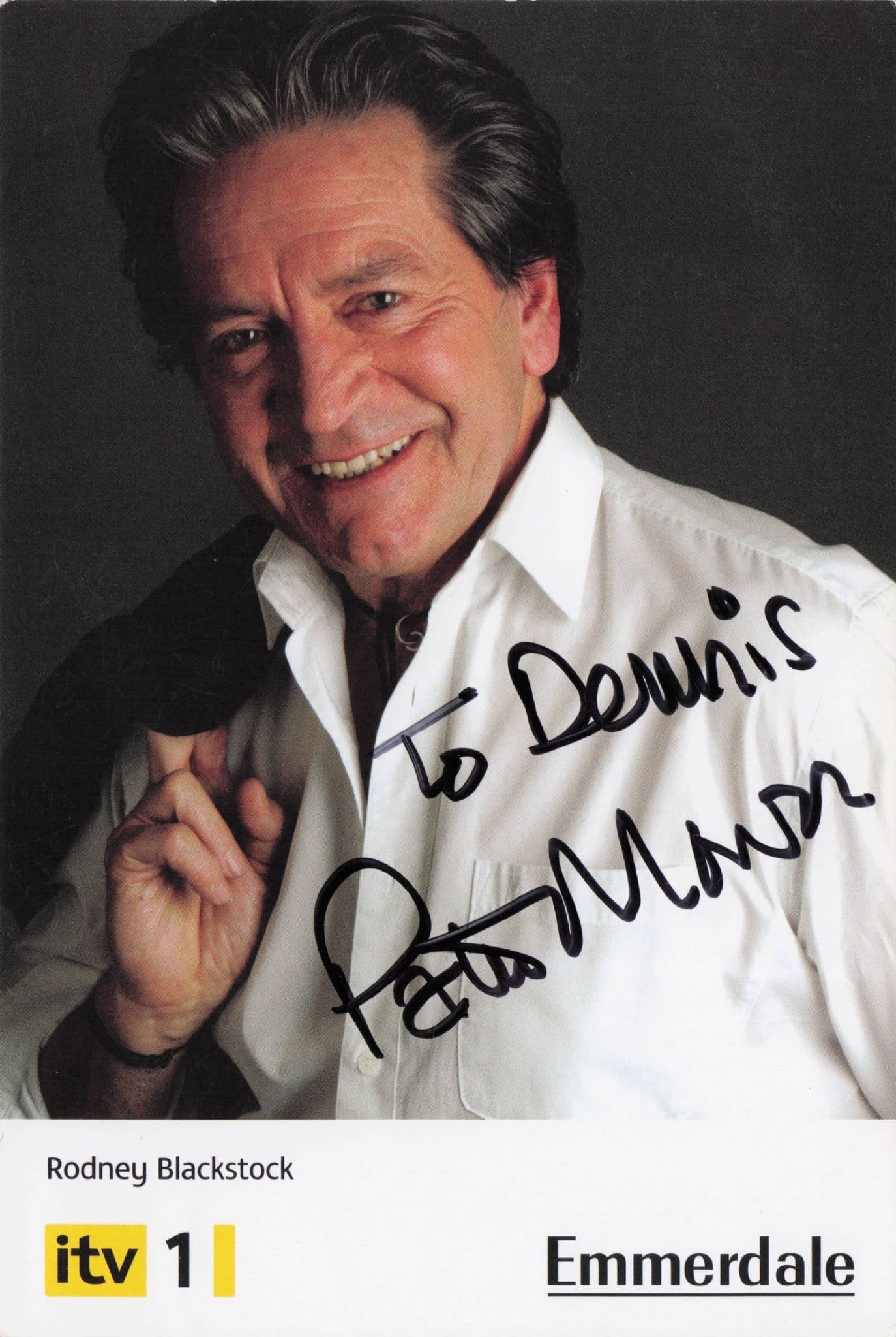 Rodney Blackstock Emmerdale Hand Signed Cast Card Photo