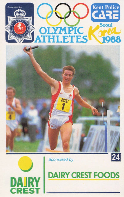 Roger Black British GB Athlete Olympics 1988 Rare Police Trade Photo Card