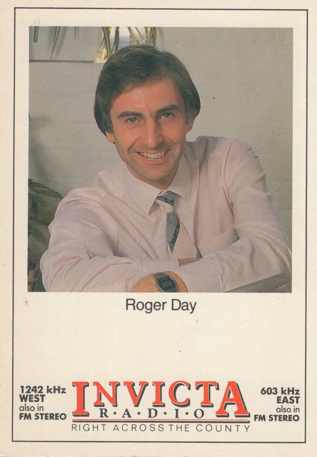 Roger Day Invicta Radio Kent Maidstone FM Rare Launch DJ Postcard