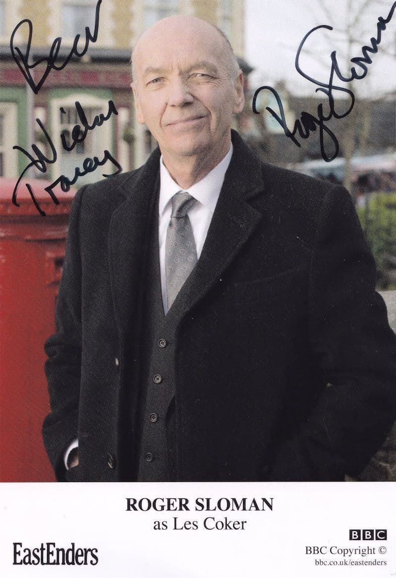 Roger Sloman as Les Coker BBC Eastenders Hand Signed Cast Card Photo