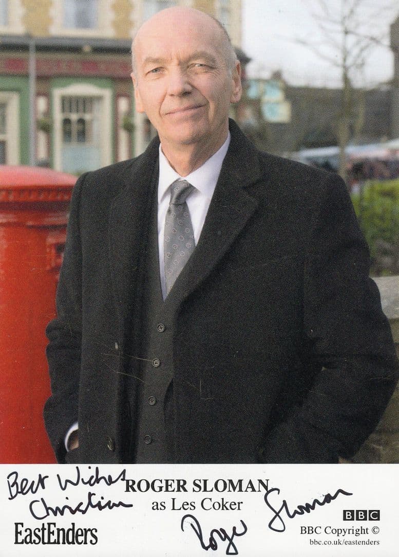 Roger Sloman as Les Coker Eastenders Hand Signed Cast Card Photo