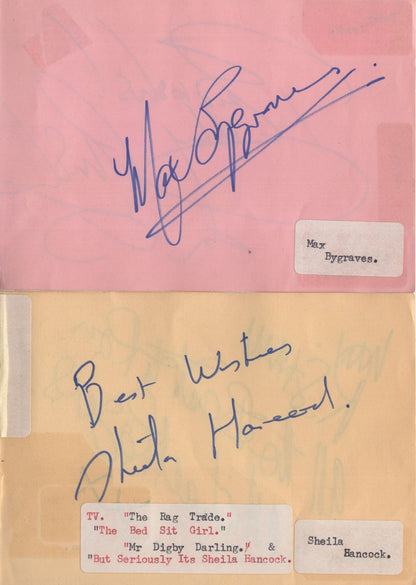 Rogers & Starr Bobby Crush 4x Hand Signed Old Autograph s