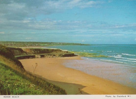 Roker Beach Durham Postcard