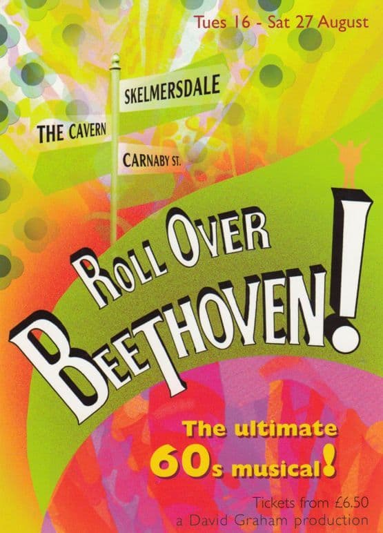 Roll Over Beethoven Musical Play New Vic Theatre Gala Poster Postcard Style Card