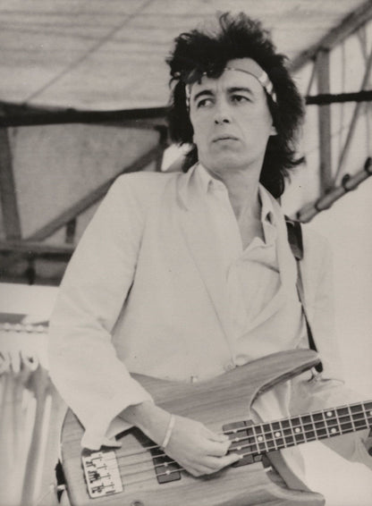 Rolling Stones Bill Wyman Live in Concert 1983 Large Press Photo