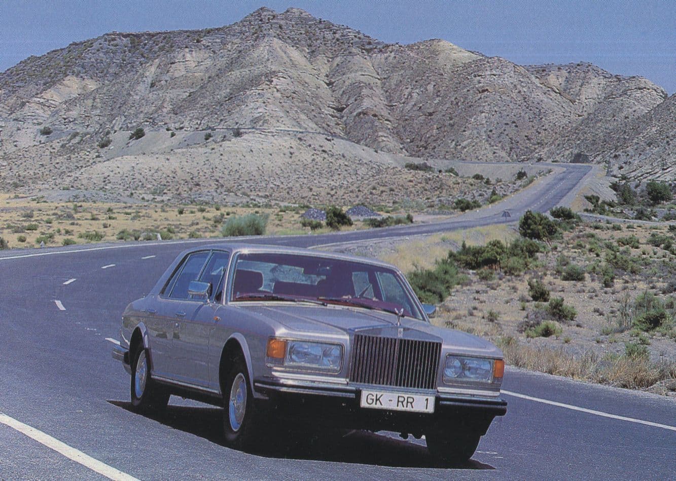 Rolls Royce 1980s Silver Spirit Car Personal Number Plate Postcard