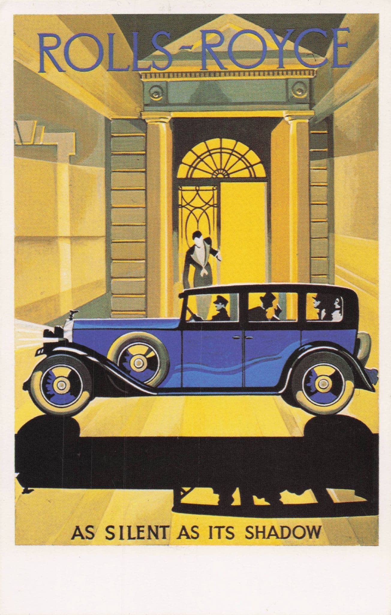 Rolls Royce Car As Silent As Its Shadow Advertising Postcard