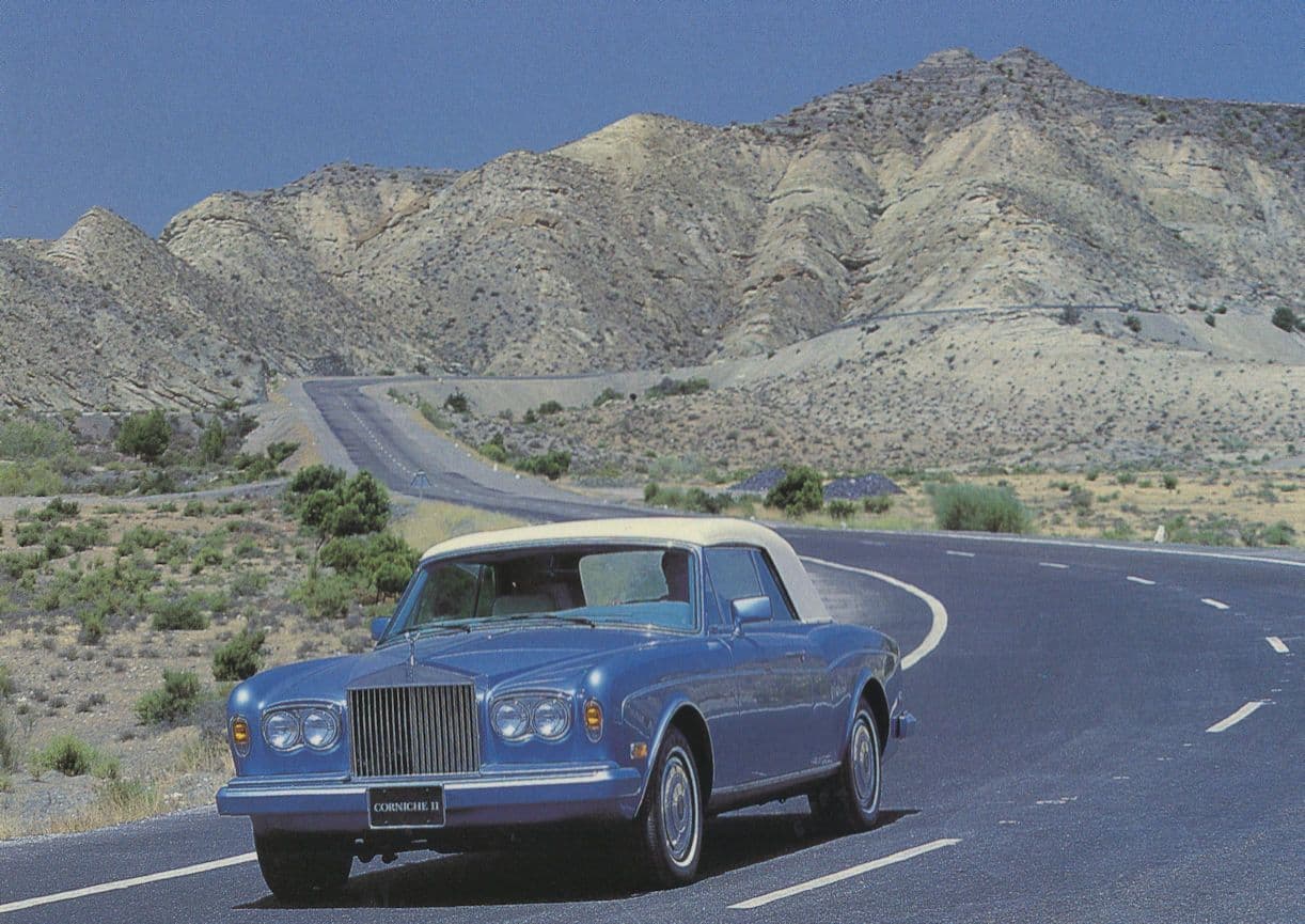 Rolls Royce Corniche Car Rare White Mountains 1980s Postcard