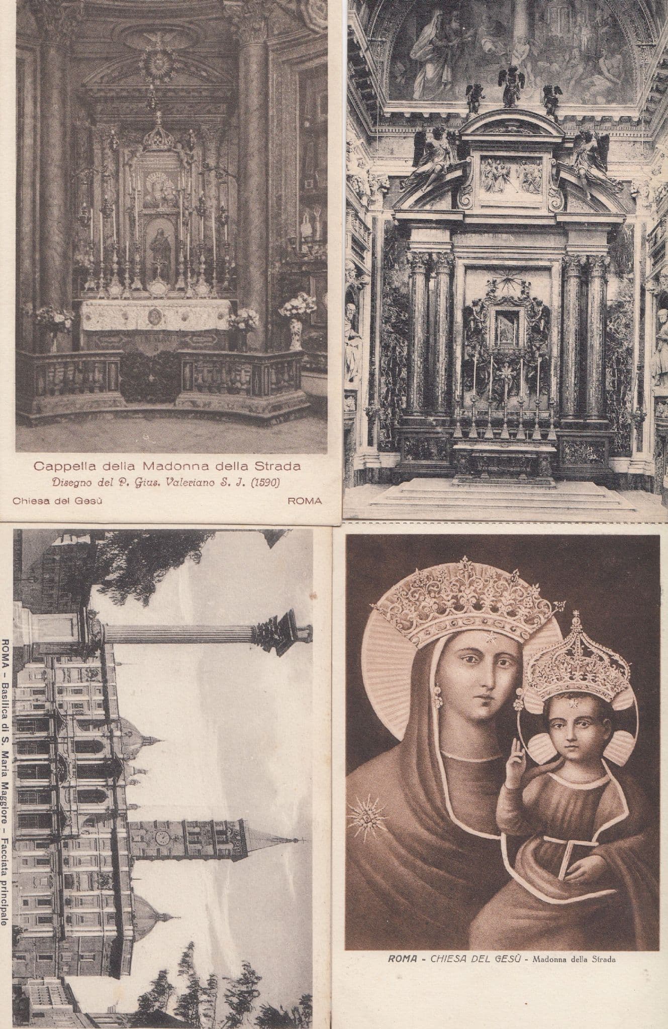 Roma Basilica Di S Maria Maggiore Cappella Della Strada 4x Postcard s