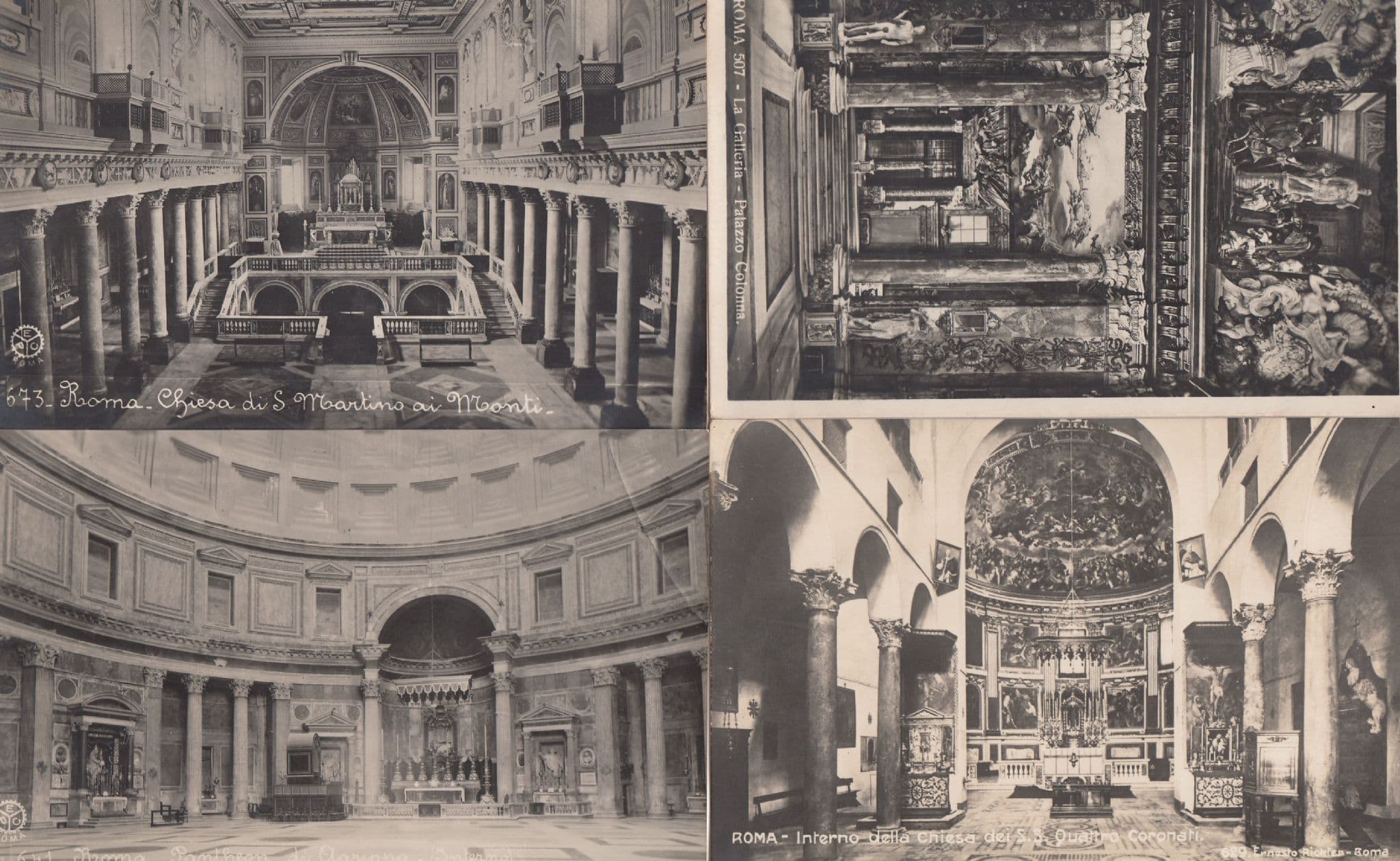 Roma Chiesa Di San Martino La Galleria 4x Religious Postcard s
