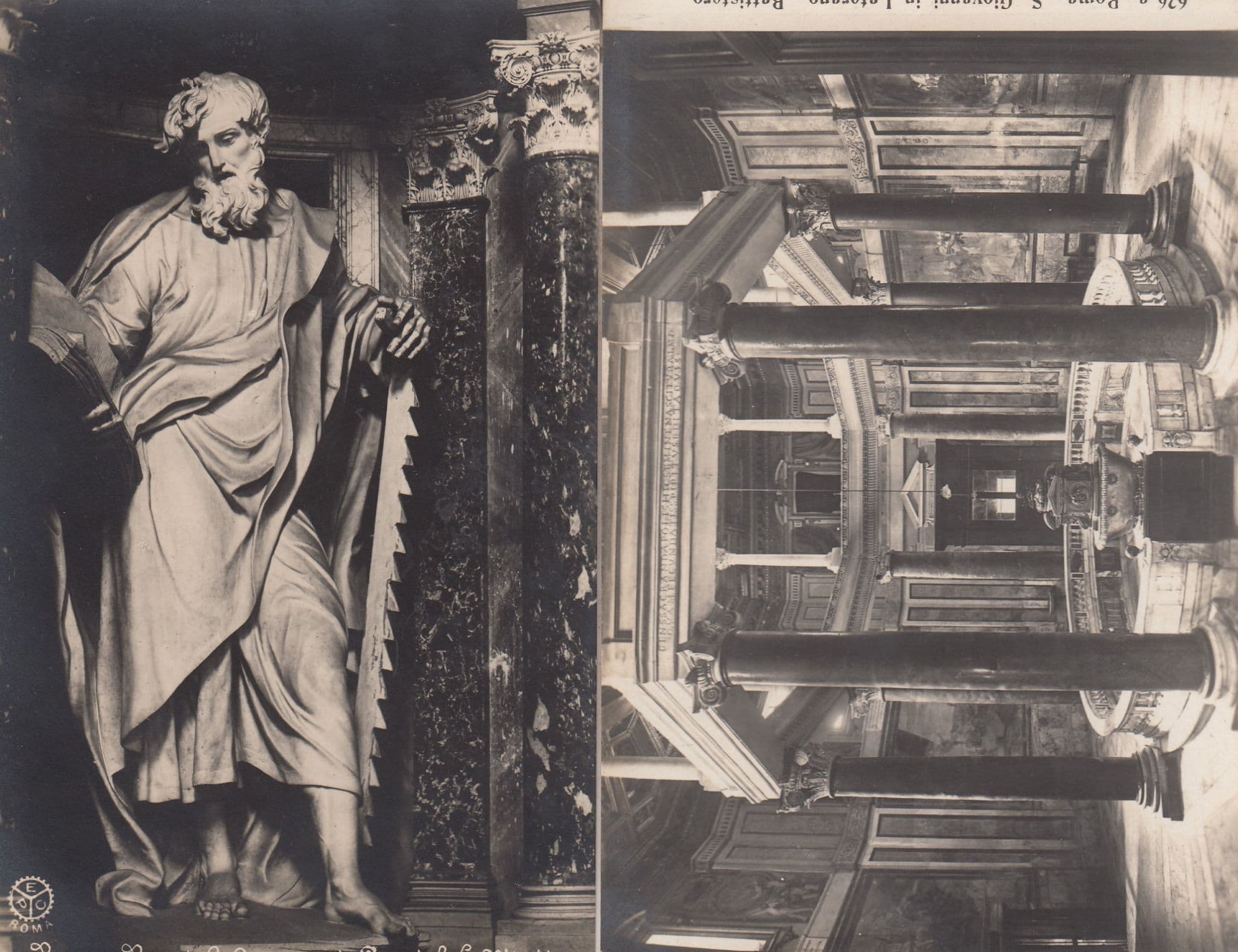 Roma San Giovanni In Laterano Battistero San Matthew St 2x Old Postcard s